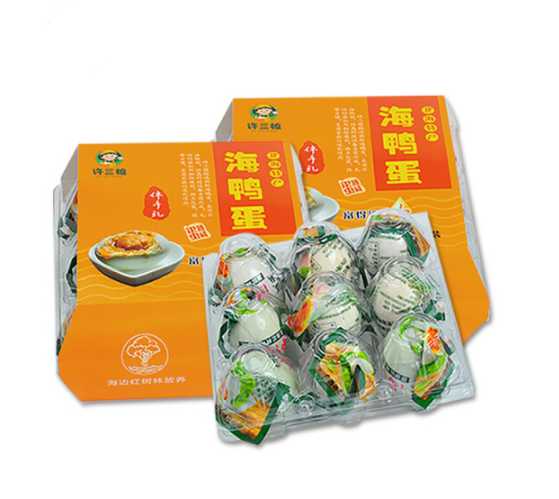 许三娘 熟咸海鸭蛋 每箱54枚 6个独立包装礼盒 9枚/盒 广西北海特产